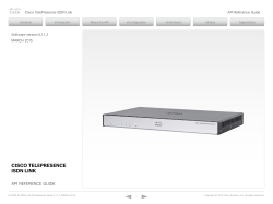 Cisco TelePresence ISDN Link API Reference Guide (IL1.1.2)