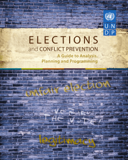Elections and Conflict Prevention: A Programming Guide