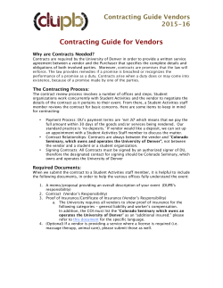 Contracting Guide for Vendors