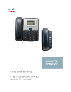 User Guide for Cisco SPA300 Series Phones (SIP) - Benutzerhandbuch (German, Germany)