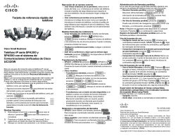 Phone Quick Reference Card for SPA300 and SPA500 Series IP Phones with Cisco UC320W (Spanish, Spain)