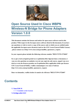 Open Source Document for Cisco WBPN Wireless-N Bridge for Phone Adapters