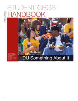 Student Organization Handbook