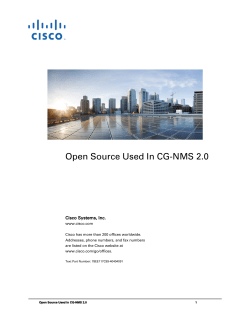 Open Source Used in CG-NMS 2.0