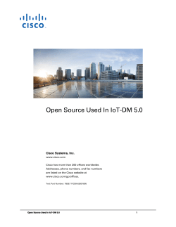 Open Source Used In IoT-DM 5.0