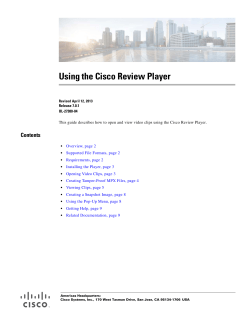 Using the Cisco Review Player, Release 7.0.1