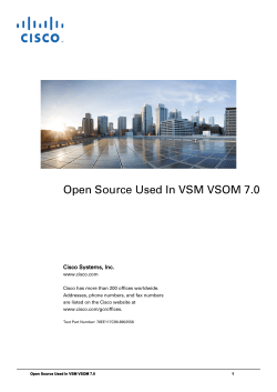 Open Source Used In VSM VSOM 7.0