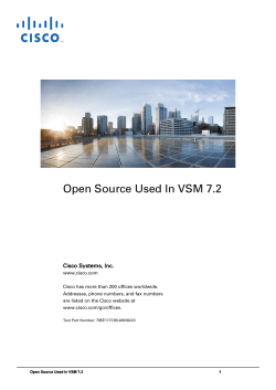 Open Source Used In VSM 7.2