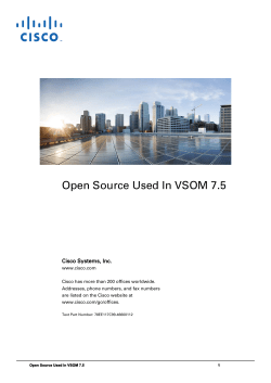 Open Source Used In VSOM 7.5