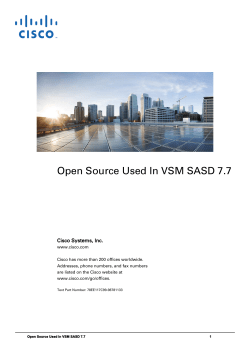 Open Source Used In VSM SASD 7.7