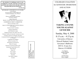 Taking a Stand: Youth Against Genocide Conference 2008