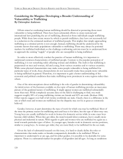 Considering the Margins: Developing a Broader Understanding of Vulnerability to Trafficking