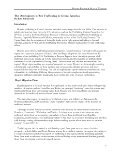 The Development of Sex Trafficking in Central America
