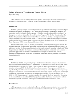 Sudan: A Survey of Terrorism and Human Rights
