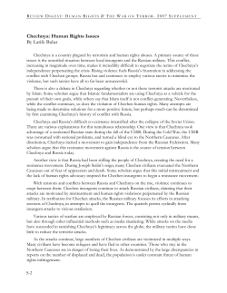 Chechnya: Human Rights Issues