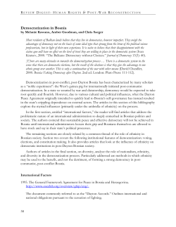 Democratization in Bosnia