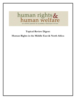 Human Rights in the Middle East North Africa