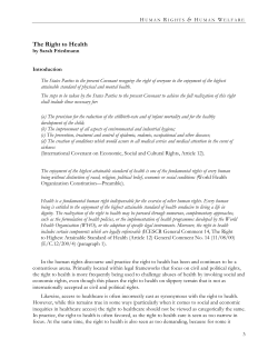 The Right to Health