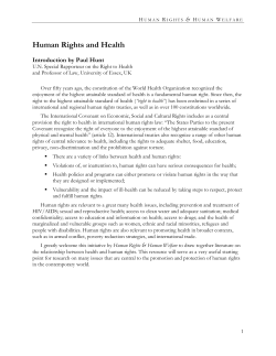 Health and Human Rights