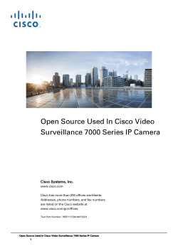 Open Source Used In Cisco Video Surveillance 7000 Series IP Camera