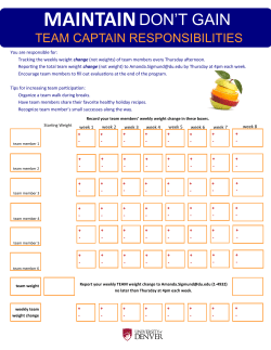 Team Captain Tracking Card
