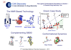 Free ligand conformational populations in solution &ndash; a powerful drug discovery tool