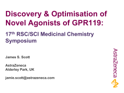 Discovery of novel agonists of GPR119 for the treatment of Type II Diabetes
