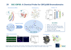Reader&rsquo;s block: discovery of an epigenetic chemical probe for CREBBP/p300 bromodomains