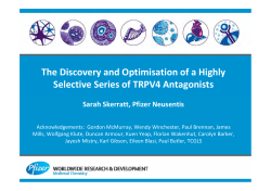 The discovery and optimisation of a highly selective series of TRPV4 antagonists