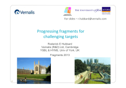 Progressing fragments for challenging targets