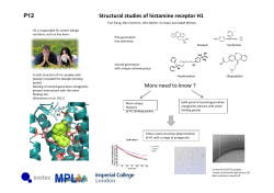 Structure studies on histamine receptor ‐ H1
