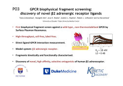 GPCR biophysical fragment screening: discovery of novel &beta;2 adrenergic receptor ligands