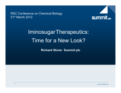 Iminosugar therapeutics - time for a new look?