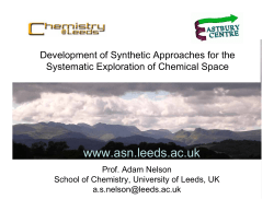 Synthetic approaches for the systematic exploration of biologically-relevant chemical space