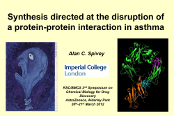 Synthesis directed at the disruption of protein-protein interactions - asthma- and cancer-related targets