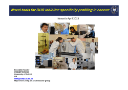 Novel tools for DUB inhibitor specificity profiling in cancer cells