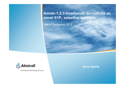 Amido-1,2,3-thiadiazole derivatives as novel S1P1 selective agonists