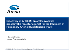 Discovery of APD811: an orally available prostacyclin receptor agonist for the treatment of Pulmonary Arterial Hypertension (PAH)