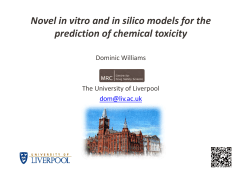 Novel in vitro and in silico models of drug metabolism and toxicity