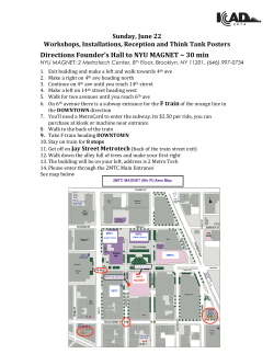 Directions from Founders Hall to NYU MAGNET (for workshops)
