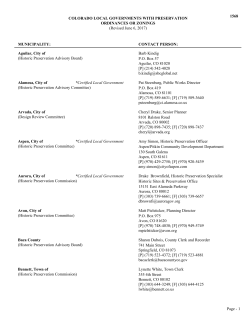 Colorado Local Government Preservation Contacts