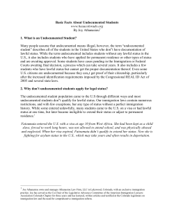 Basic facts about undocumented students