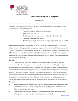 BFA Application&nbsp;