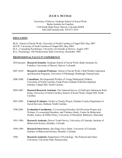 See Professor McCrae's CV and Web page.