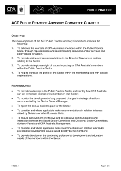 Public Practice Advisory Committee Charter