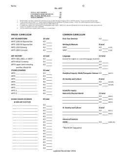 Advising Sheet