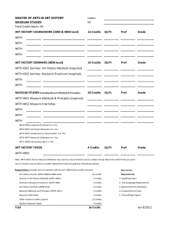 MA Museum Studies Advising Sheet