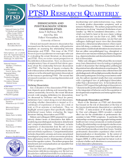 Dissociation and posttraumatic stress disorder