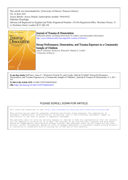 Stroop performance, dissociation, and trauma exposure in a community sample of children