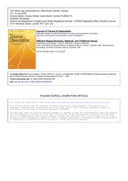 Affective responsiveness, betrayal, and childhood abuse